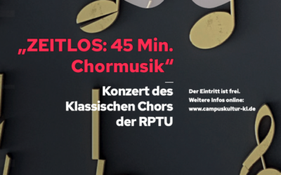 Konzert “ZEITLOS: 45 Min. Chormusik” am 8. Nov.