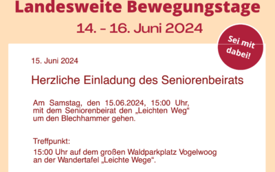 Mit dem Seniorenbeirat am 15.06. den „Leichten Weg“ um den Blechhammer gehen