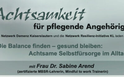 Einladung des Netzwerks Demenz und des Netzwerks Resilienz-Initiative KL